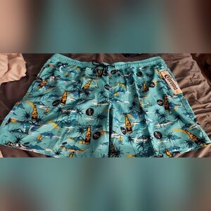 Corona Men's Aqua Tropical Swim Shorts